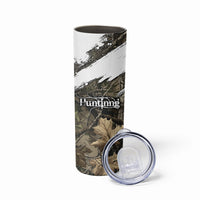 Deer Skull Hunting Skinny Tumbler Camo Forest Grunge Buck Skull Crossed Rifles Target