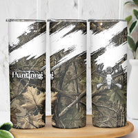Deer Skull Hunting Skinny Tumbler Camo Forest Grunge Buck Skull Crossed Rifles Target
