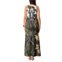 Deer Skull Hunting Tank Maxi Dress Camo Forest Grunge Buck Skull Crossed Rifles Target
