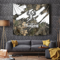 Deer Skull Hunting Tapestry Camo Forest Grunge Buck Skull Crossed Rifles Target