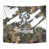 Deer Skull Hunting Tapestry Camo Forest Grunge Buck Skull Crossed Rifles Target