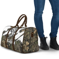 Deer Skull Hunting Travel Bag Camo Forest Grunge Buck Skull Crossed Rifles Target