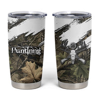 Deer Skull Hunting Tumbler Cup Camo Forest Grunge Buck Skull Crossed Rifles Target