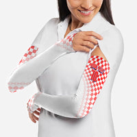 Personalized Croatia Soccer 2026 Arm Sleeves Funa Zlatica Football Mascot - Sahovnica Croatian Checkerboard