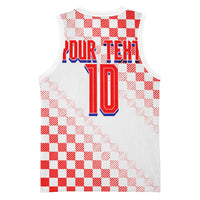 Personalized Croatia Soccer 2026 Basketball Jersey Funa Zlatica Football Mascot - Sahovnica Croatian Checkerboard