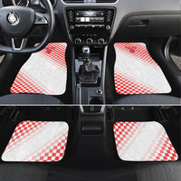 Personalized Croatia Soccer 2026 Car Mats Funa Zlatica Football Mascot - Sahovnica Croatian Checkerboard