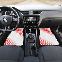 Personalized Croatia Soccer 2026 Car Mats Funa Zlatica Football Mascot - Sahovnica Croatian Checkerboard
