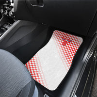 Personalized Croatia Soccer 2026 Car Mats Funa Zlatica Football Mascot - Sahovnica Croatian Checkerboard