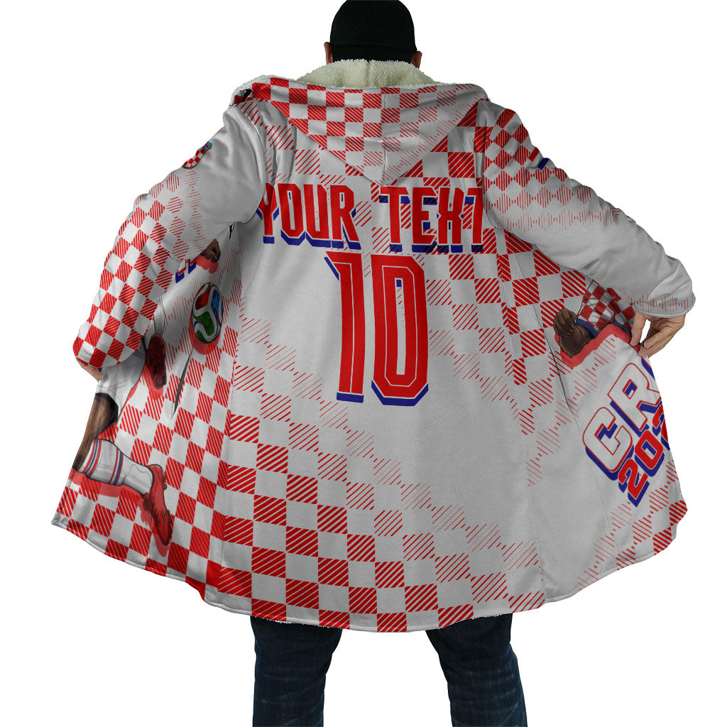 Personalized Croatia Soccer 2026 Cloak Funa Zlatica Football Mascot - Sahovnica Croatian Checkerboard