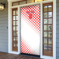Personalized Croatia Soccer 2026 Door Cover Funa Zlatica Football Mascot - Sahovnica Croatian Checkerboard
