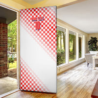 Personalized Croatia Soccer 2026 Door Cover Funa Zlatica Football Mascot - Sahovnica Croatian Checkerboard