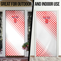 Personalized Croatia Soccer 2026 Door Cover Funa Zlatica Football Mascot - Sahovnica Croatian Checkerboard