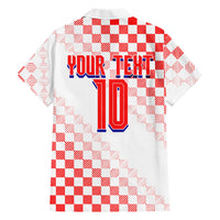 Personalized Croatia Soccer 2026 Hawaiian Shirt Funa Zlatica Football Mascot - Sahovnica Croatian Checkerboard