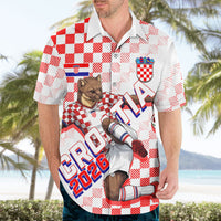 Personalized Croatia Soccer 2026 Hawaiian Shirt Funa Zlatica Football Mascot - Sahovnica Croatian Checkerboard
