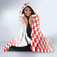Personalized Croatia Soccer 2026 Hooded Blanket Funa Zlatica Football Mascot - Sahovnica Croatian Checkerboard
