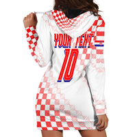 Personalized Croatia Soccer 2026 Hoodie Dress Funa Zlatica Football Mascot - Sahovnica Croatian Checkerboard