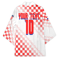 Personalized Croatia Soccer 2026 Kimono Funa Zlatica Football Mascot - Sahovnica Croatian Checkerboard