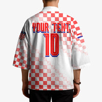 Personalized Croatia Soccer 2026 Kimono Funa Zlatica Football Mascot - Sahovnica Croatian Checkerboard