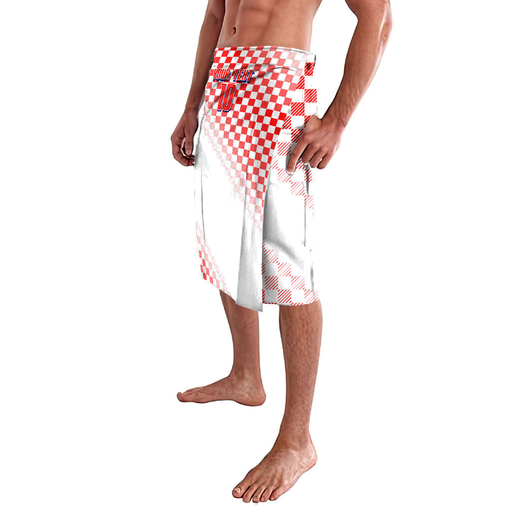 Personalized Croatia Soccer 2026 Lavalava Funa Zlatica Football Mascot - Sahovnica Croatian Checkerboard