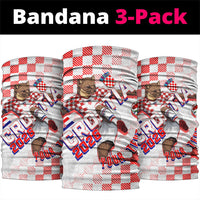 Personalized Croatia Soccer 2026 Neck Gaiter Funa Zlatica Football Mascot - Sahovnica Croatian Checkerboard
