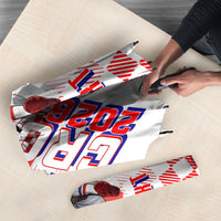 Personalized Croatia Soccer 2026 Umbrella Funa Zlatica Football Mascot - Sahovnica Croatian Checkerboard