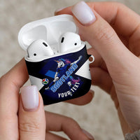 Personalized Scotland Unicorn Football AirPods Case Scottish National Soccer Team - St Andrew's Cross - Vibrant Fantasy Mascot