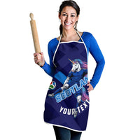 Personalized Scotland Unicorn Football Apron Scottish National Soccer Team - St Andrew's Cross - Vibrant Fantasy Mascot