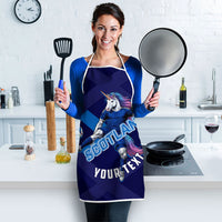 Personalized Scotland Unicorn Football Apron Scottish National Soccer Team - St Andrew's Cross - Vibrant Fantasy Mascot