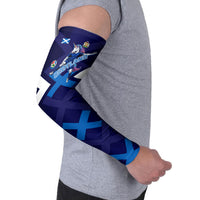 Personalized Scotland Unicorn Football Arm Sleeves Scottish National Soccer Team - St Andrew's Cross - Vibrant Fantasy Mascot