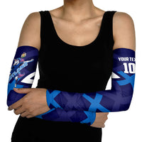 Personalized Scotland Unicorn Football Arm Sleeves Scottish National Soccer Team - St Andrew's Cross - Vibrant Fantasy Mascot