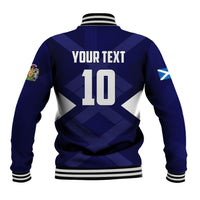 Personalized Scotland Unicorn Football Baseball Jacket Scottish National Soccer Team - St Andrew's Cross - Vibrant Fantasy Mascot