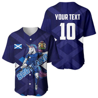 Personalized Scotland Unicorn Football Baseball Jersey Scottish National Soccer Team - St Andrew's Cross - Vibrant Fantasy Mascot
