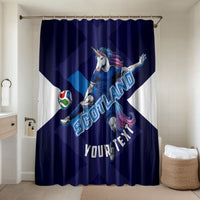 Personalized Scotland Unicorn Football Bathroom Set Scottish National Soccer Team - St Andrew's Cross - Vibrant Fantasy Mascot