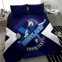 Personalized Scotland Unicorn Football Bedding Set Scottish National Soccer Team - St Andrew's Cross - Vibrant Fantasy Mascot