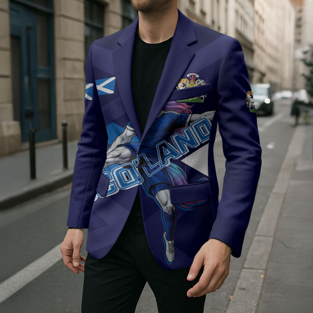 Personalized Scotland Unicorn Football Blazer Scottish National Soccer Team - St Andrew's Cross - Vibrant Fantasy Mascot