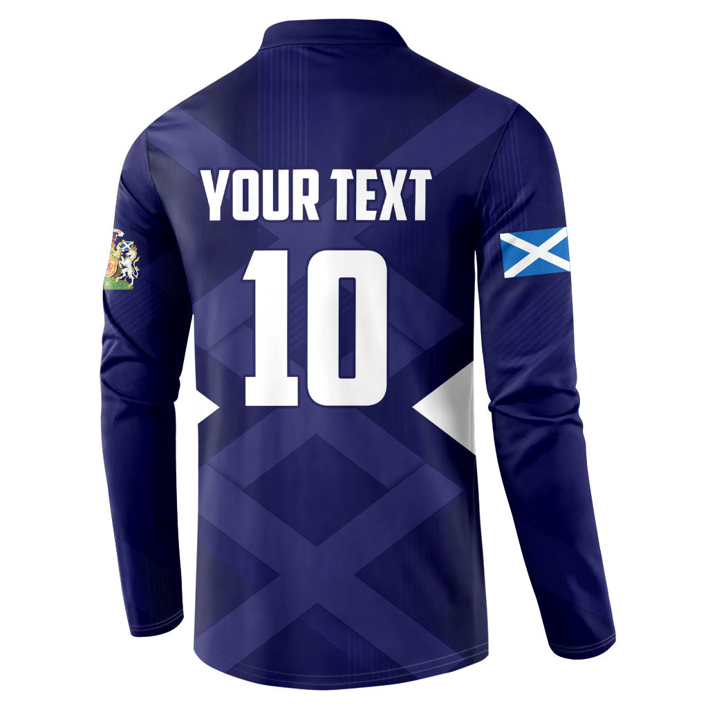 Personalized Scotland Unicorn Football Button Sweatshirt Scottish National Soccer Team - St Andrew's Cross - Vibrant Fantasy Mascot