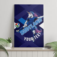 Personalized Scotland Unicorn Football Canvas Wall Art Scottish National Soccer Team - St Andrew's Cross - Vibrant Fantasy Mascot