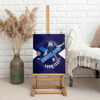 Personalized Scotland Unicorn Football Canvas Wall Art Scottish National Soccer Team - St Andrew's Cross - Vibrant Fantasy Mascot