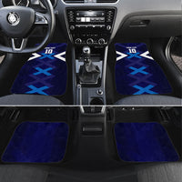 Personalized Scotland Unicorn Football Car Mats Scottish National Soccer Team - St Andrew's Cross - Vibrant Fantasy Mascot