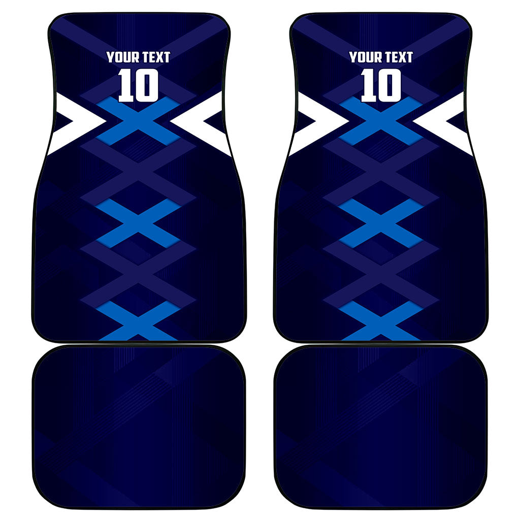 Personalized Scotland Unicorn Football Car Mats Scottish National Soccer Team - St Andrew's Cross - Vibrant Fantasy Mascot