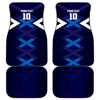Personalized Scotland Unicorn Football Car Mats Scottish National Soccer Team - St Andrew's Cross - Vibrant Fantasy Mascot