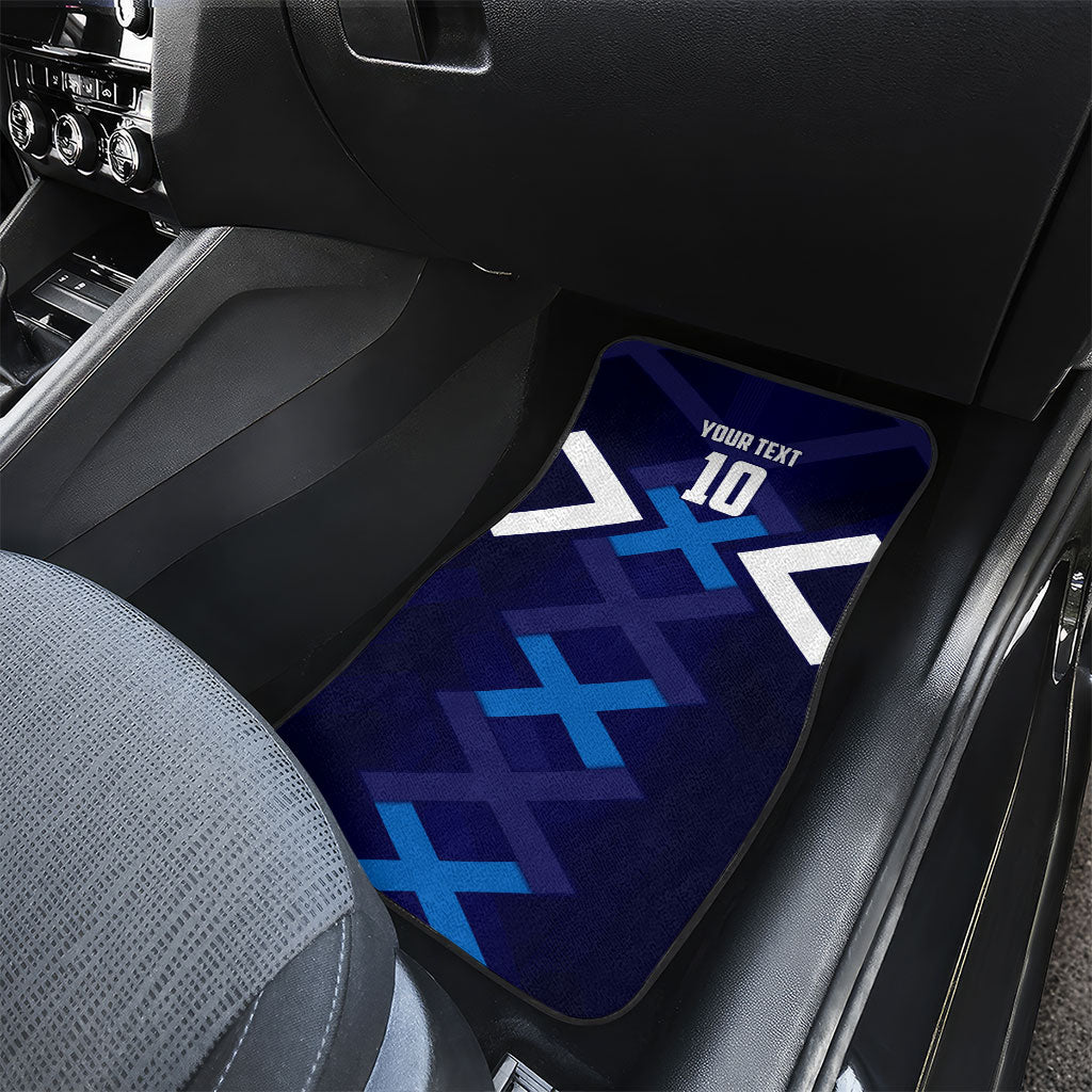 Personalized Scotland Unicorn Football Car Mats Scottish National Soccer Team - St Andrew's Cross - Vibrant Fantasy Mascot