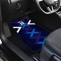 Personalized Scotland Unicorn Football Car Mats Scottish National Soccer Team - St Andrew's Cross - Vibrant Fantasy Mascot