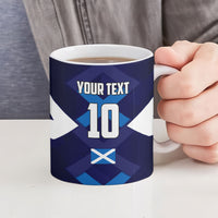 Personalized Scotland Unicorn Football Ceramic Mug Scottish National Soccer Team - St Andrew's Cross - Vibrant Fantasy Mascot