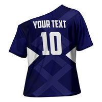 Personalized Scotland Unicorn Football Cross Shoulder Shirt Scottish National Soccer Team - St Andrew's Cross - Vibrant Fantasy Mascot