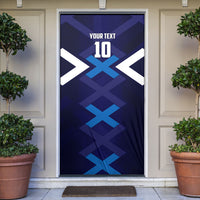 Personalized Scotland Unicorn Football Door Cover Scottish National Soccer Team - St Andrew's Cross - Vibrant Fantasy Mascot