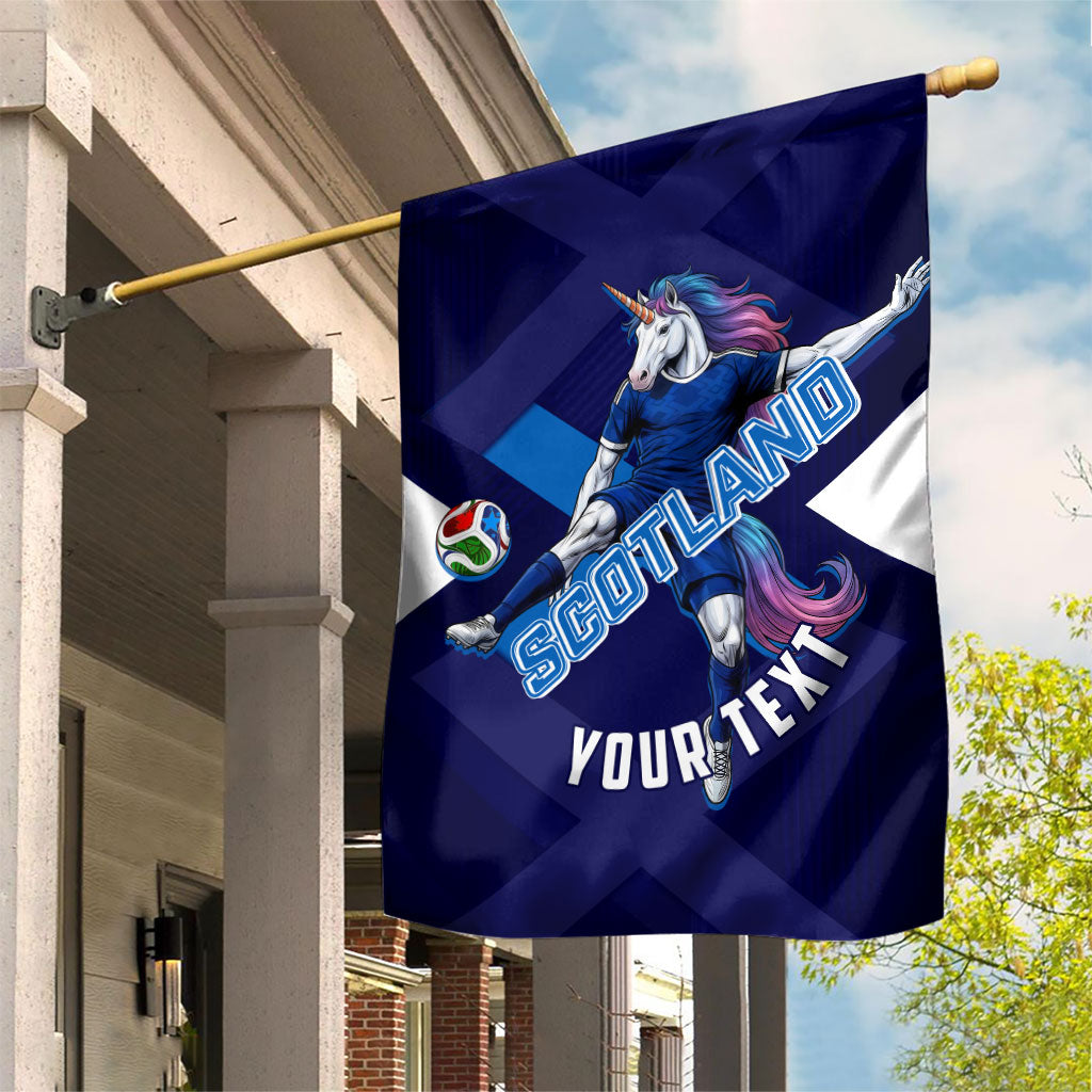 Personalized Scotland Unicorn Football Garden Flag Scottish National Soccer Team - St Andrew's Cross - Vibrant Fantasy Mascot