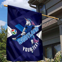 Personalized Scotland Unicorn Football Garden Flag Scottish National Soccer Team - St Andrew's Cross - Vibrant Fantasy Mascot