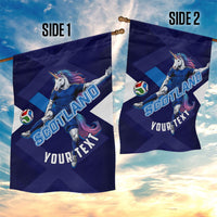 Personalized Scotland Unicorn Football Garden Flag Scottish National Soccer Team - St Andrew's Cross - Vibrant Fantasy Mascot