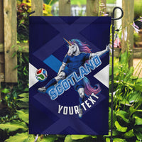 Personalized Scotland Unicorn Football Garden Flag Scottish National Soccer Team - St Andrew's Cross - Vibrant Fantasy Mascot